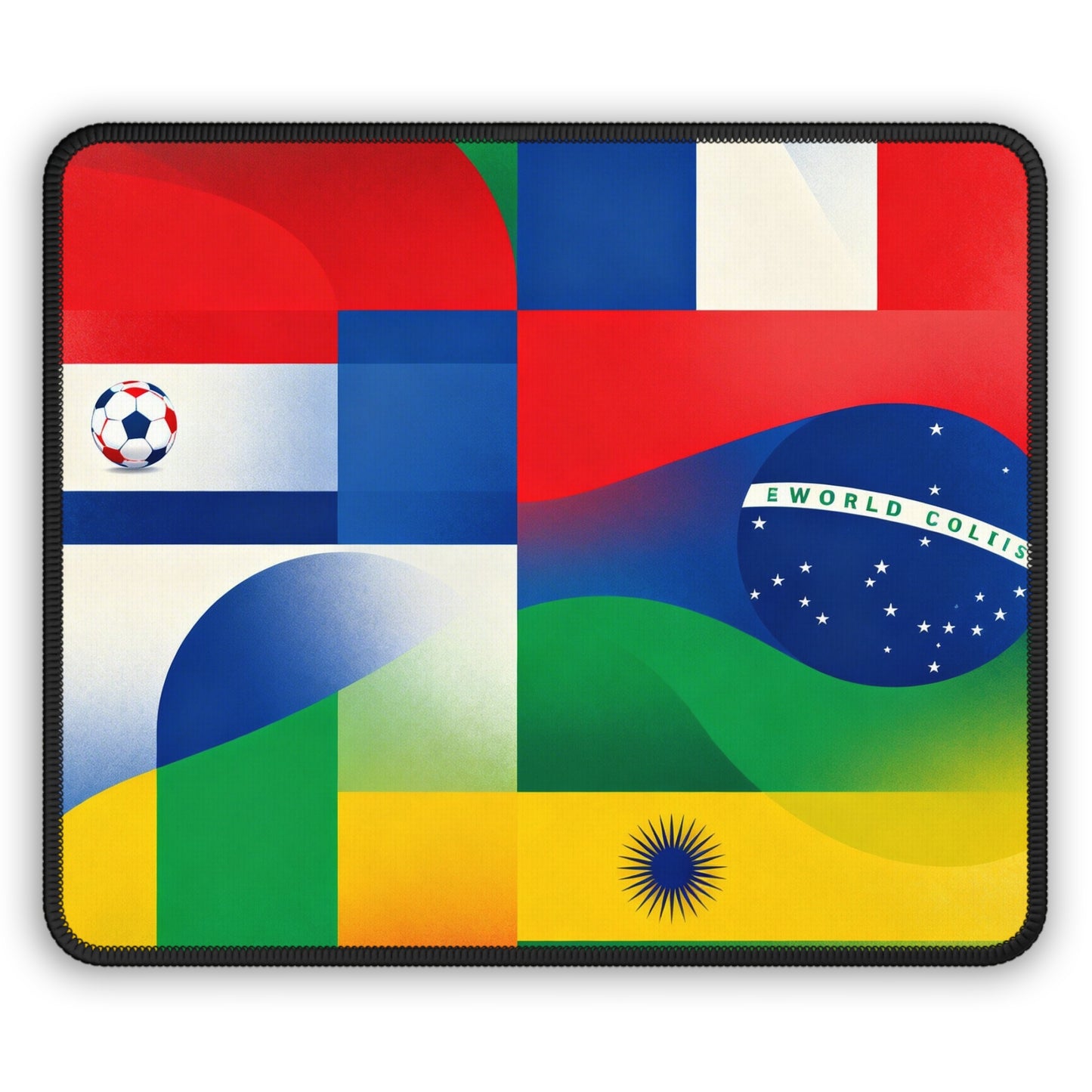 Gaming Mouse Pad — Colorful International Flags Collage Desk Mat