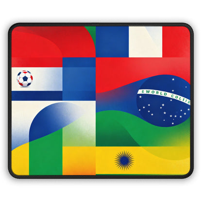 Gaming Mouse Pad — Colorful International Flags Collage Desk Mat