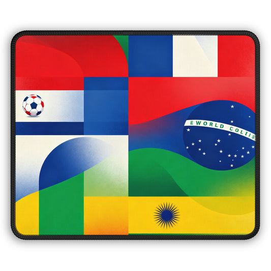 Gaming Mouse Pad — Colorful International Flags Collage Desk Mat