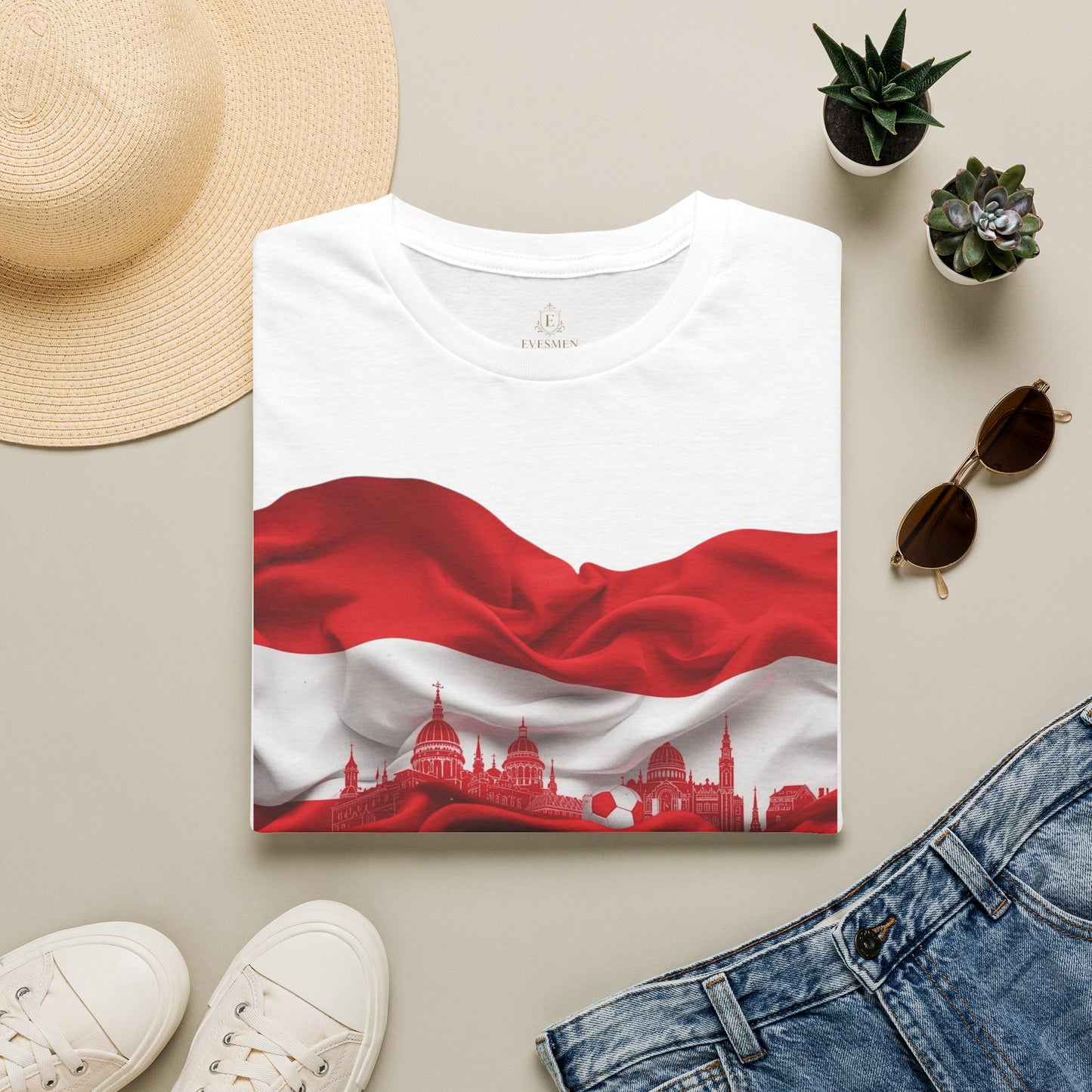 Austria Flag Vienna Cityscape Soccer Tee Unsere Burschen Football T-Shirt