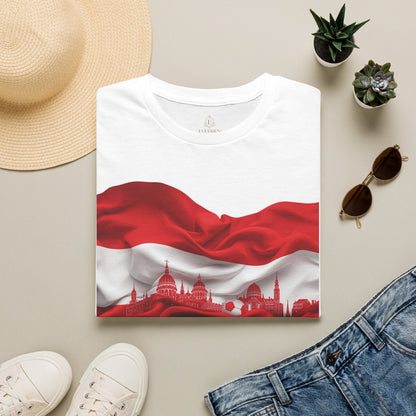 Austria Flag Vienna Cityscape Soccer Tee Unsere Burschen Football T-Shirt