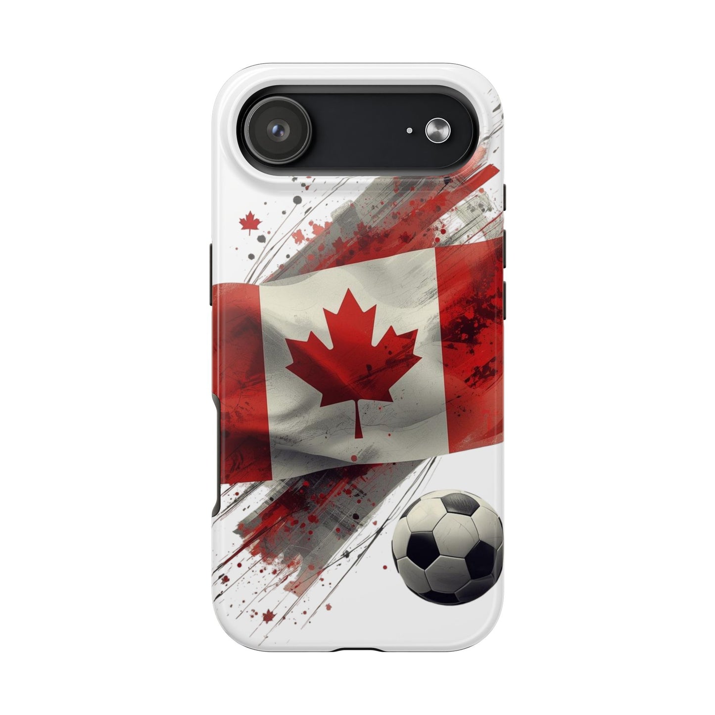 Canadian Flag with Soccer Ball Phone Protective Case Cover