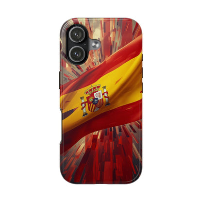Spanish Flag Tough Phone Case — Shockproof Protective Case with Spain Crest