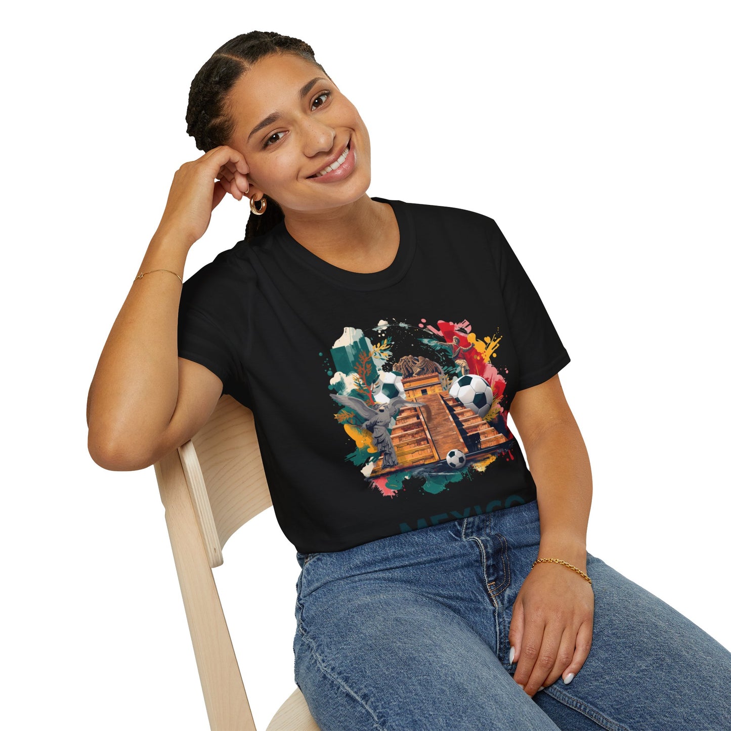 Mexico Soccer Pyramid T-Shirt — Vibrant Chichen Itza Football Tee