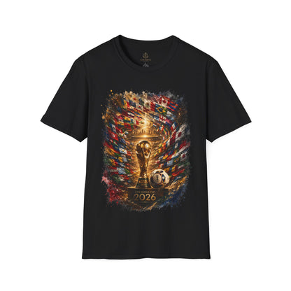 World Cup 2026 Global Flags Graphic T-Shirt Stadium Tournament Soccer Tee