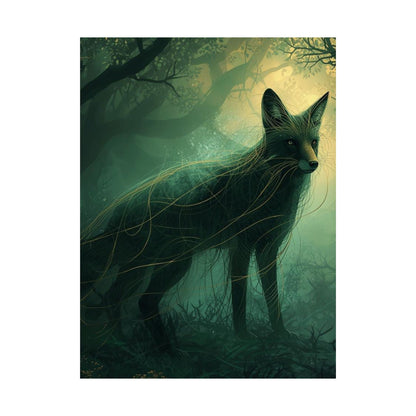Enchanted Forest Fox Wall Art | Matte Mystical Woodland Poster