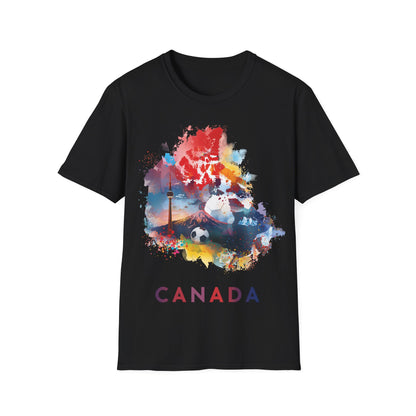 Canada Soccer Match Day T-Shirt — Colorful Canadian Landmarks Tee