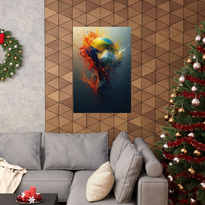 Ecuador Football Spirit Abstract Art Poster — Vibrant Andes & Jungle Print