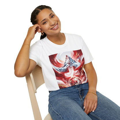 Swiss Soccer Crest T‑Shirt — Alpine Cross & Football Graphic Tee