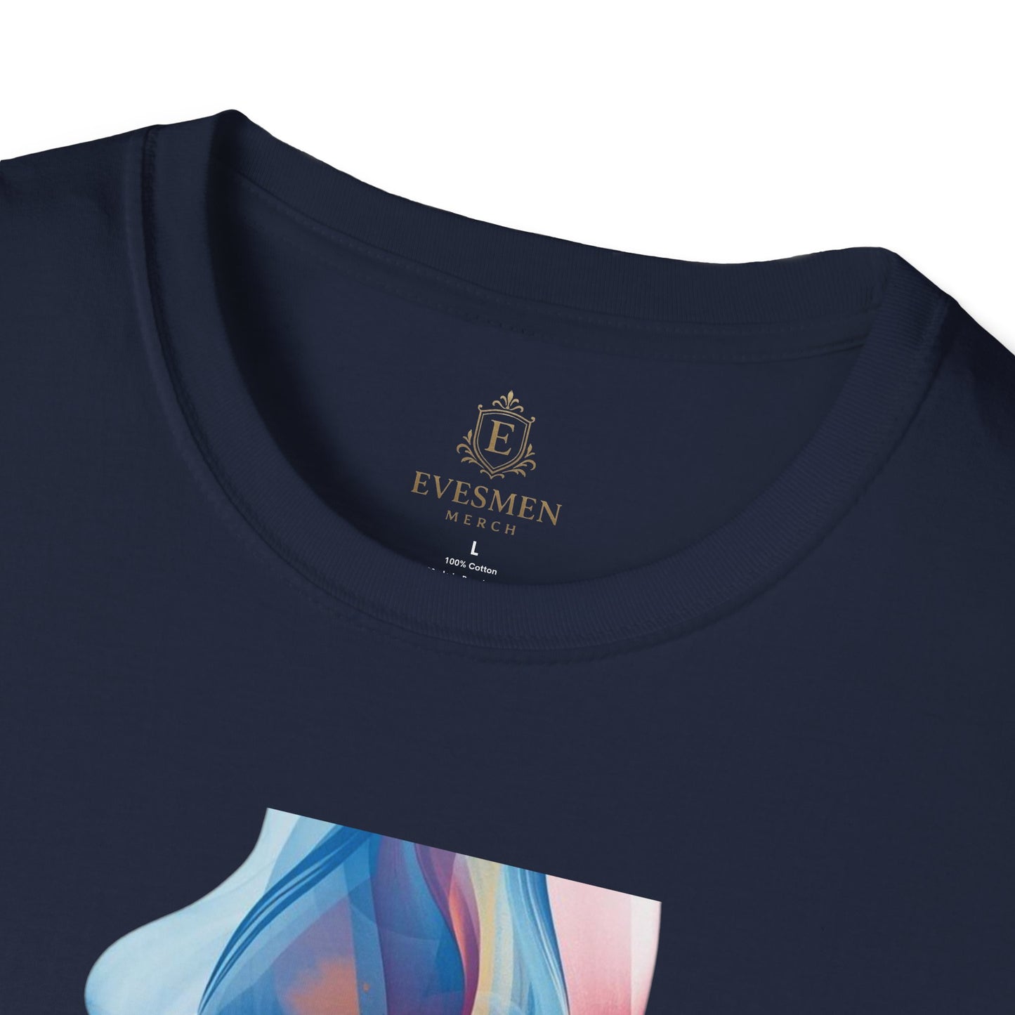 Cape Verde Football Fluid Smoke T-Shirt Abstract Blue Sharks Soccer Tee