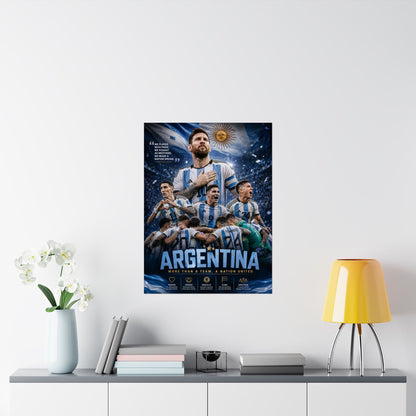 Argentina La Albiceleste Commemorative Poster — National Football Wall Art