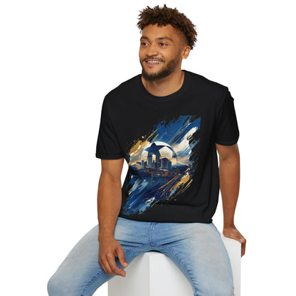 Uruguay Skyline Football T-Shirt — Abstract Football Design Tee