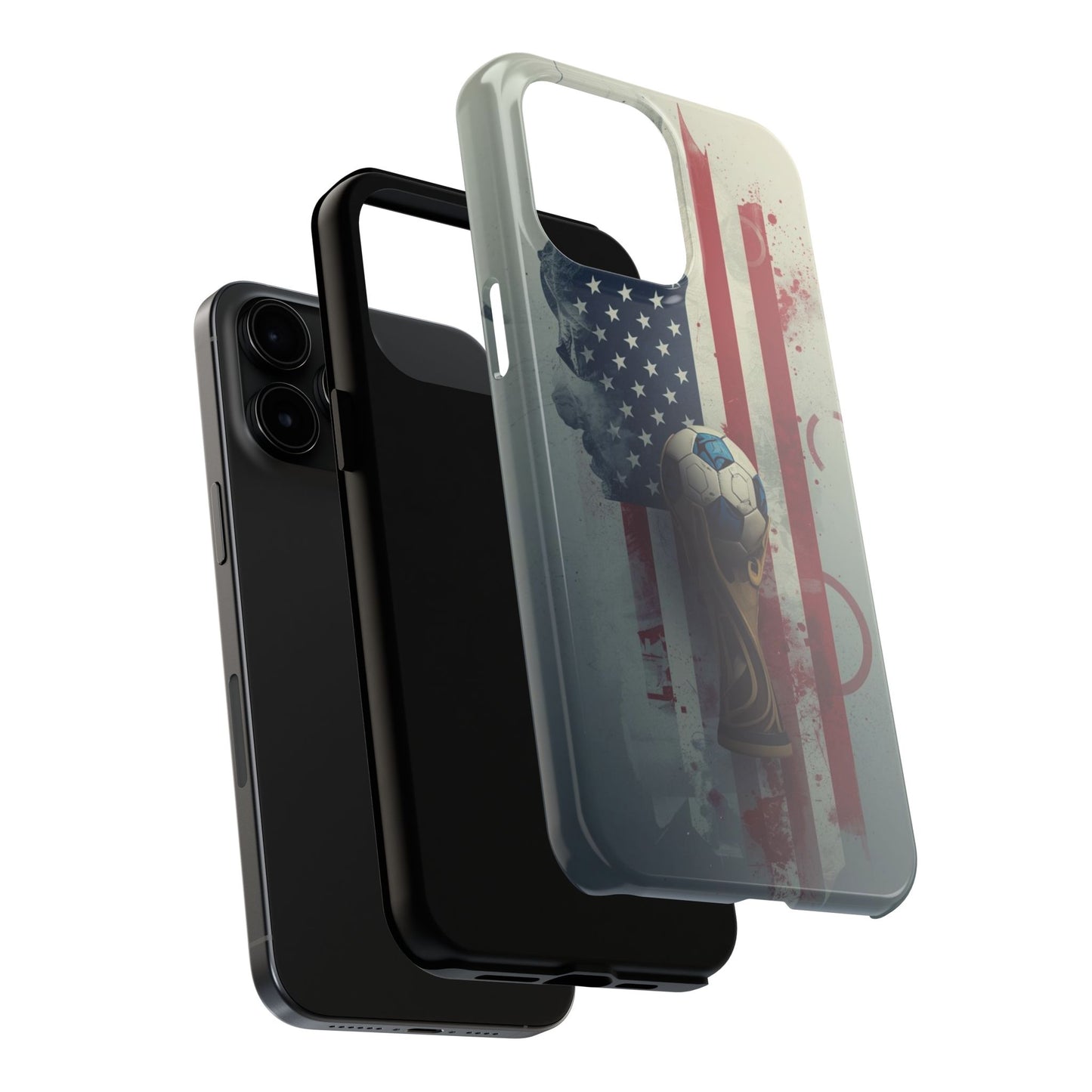 American Flag Soccer Ball Phone Protective Case Cover