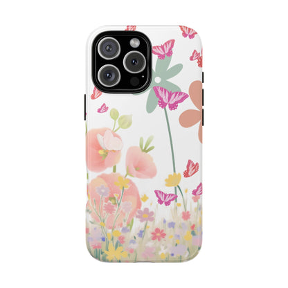 Phone case with floral design on a white background
