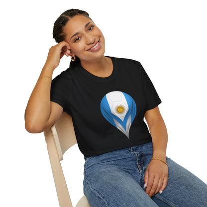 Argentina Football Flag Droplet T-Shirt – Argentine Soccer Fan Tee
