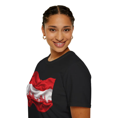 Austria Flag Vienna Cityscape Soccer Tee Unsere Burschen Football T-Shirt