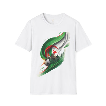 Algeria Football T-Shirt – Soccer Design with Mosque Silhouette Tee