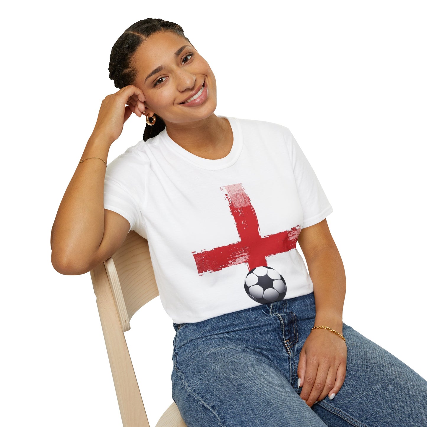 England Football Flag St. George’s Cross T-Shirt Three Lions Soccer Streetwear Tee
