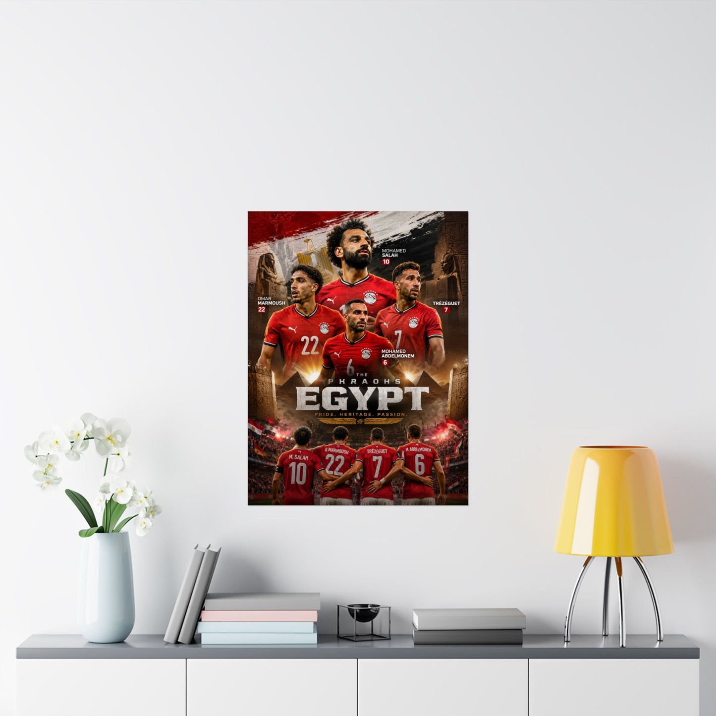 Egypt Soccer "The Pharaohs" Commemorative Wall Art Poster