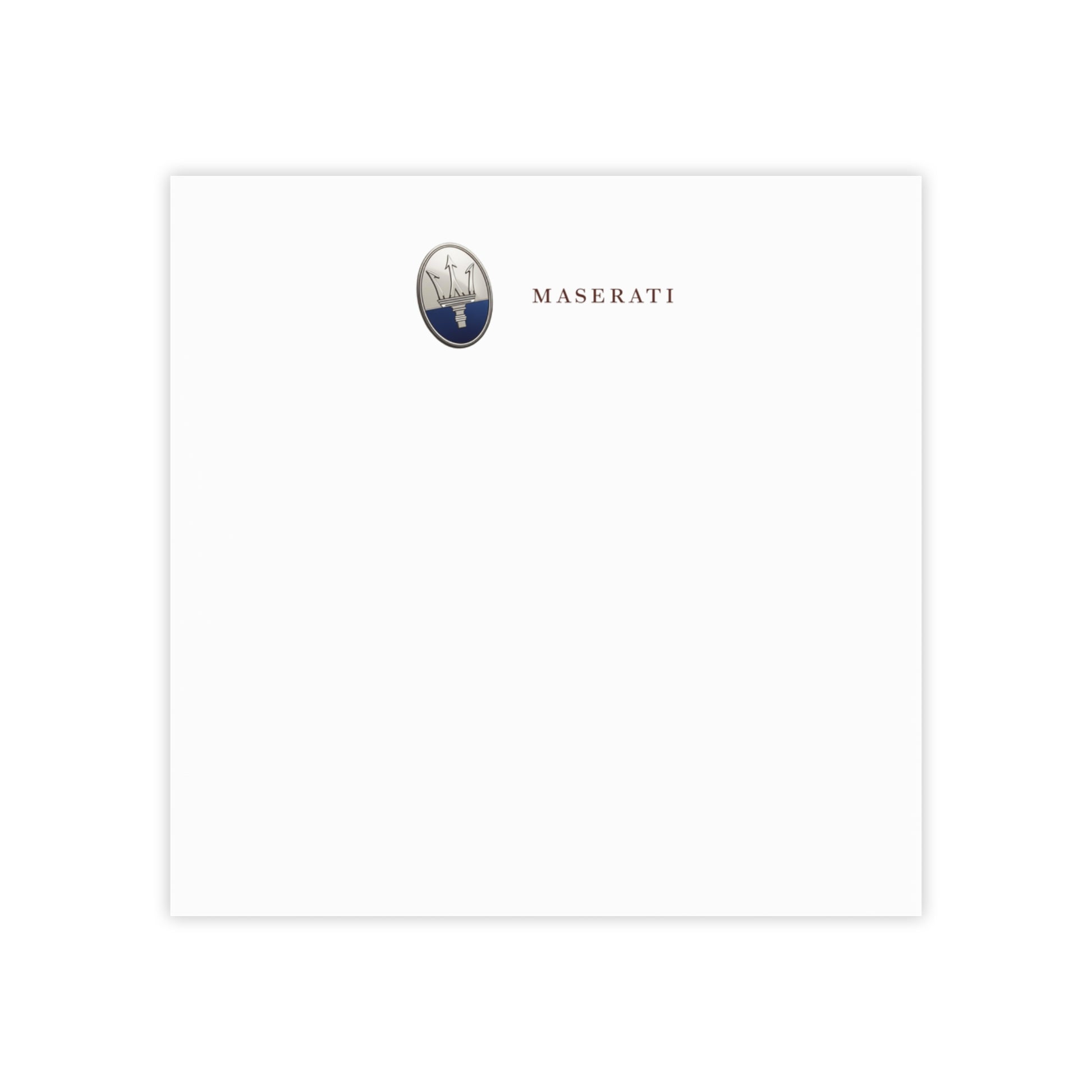 Maserati logo on a white background