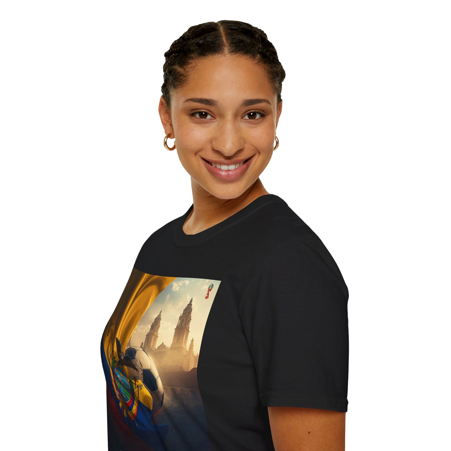 Ecuador Football Graphic T-Shirt Cinematic La Tri Soccer Flag Tee
