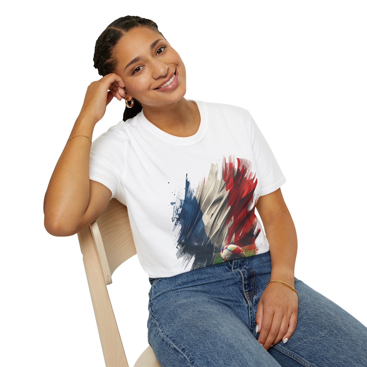 France Football French T-Shirt — Abstract Soccer Stadium Design Tee