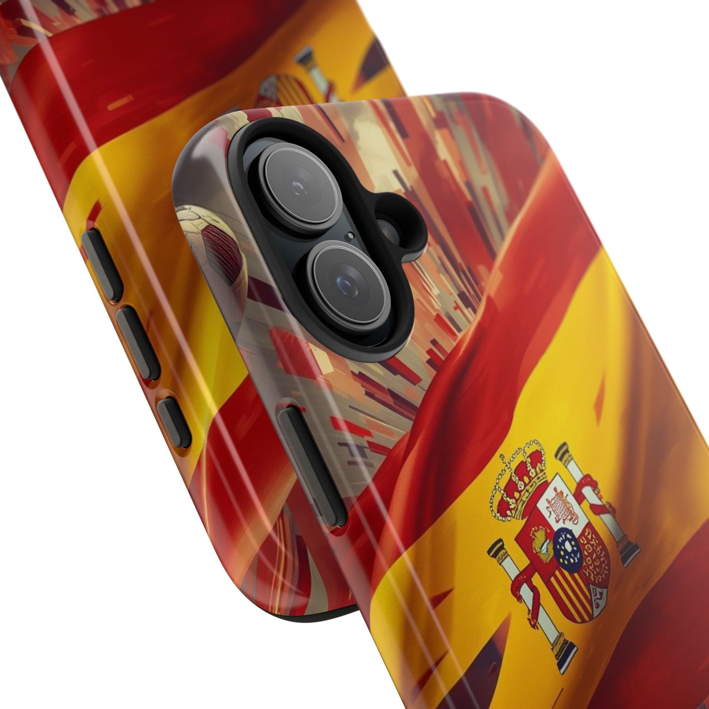 Spanish Flag Tough Phone Case — Shockproof Protective Case with Spain Crest