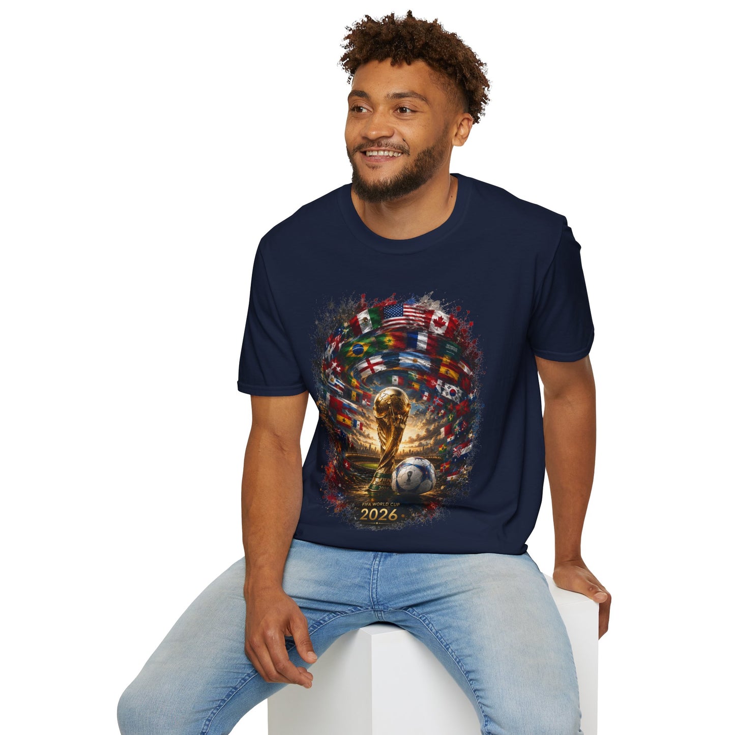 World Cup 2026 Global Flags T-Shirt Cinematic International Flags Fan Tee