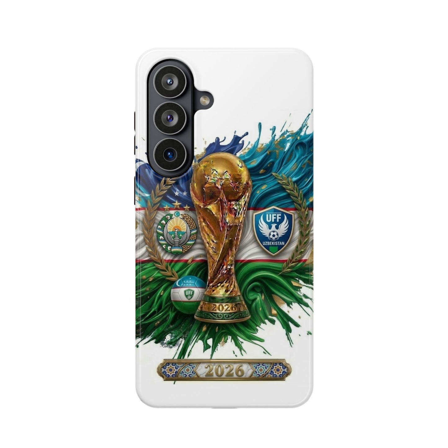 Uzbekistan 2026 Soccer Impact-Resistant Protective Phone Case