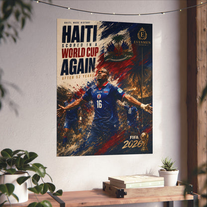Haiti Soccer Historic Goal Commemorative Wall Art Poster