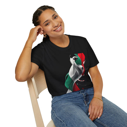 Mexico Football Spirit T-shirt Abstract Flag & Soccer Ball Art Tee