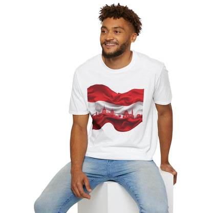 Austria Flag Vienna Cityscape Soccer Tee Unsere Burschen Football T-Shirt