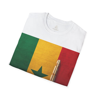 Senegal Flag Soccer T-Shirt – Dakar Skyline & Football Graphic Tee