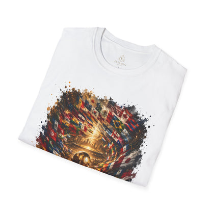 World Cup 2026 Global Flags Graphic T-Shirt Stadium Tournament Soccer Tee