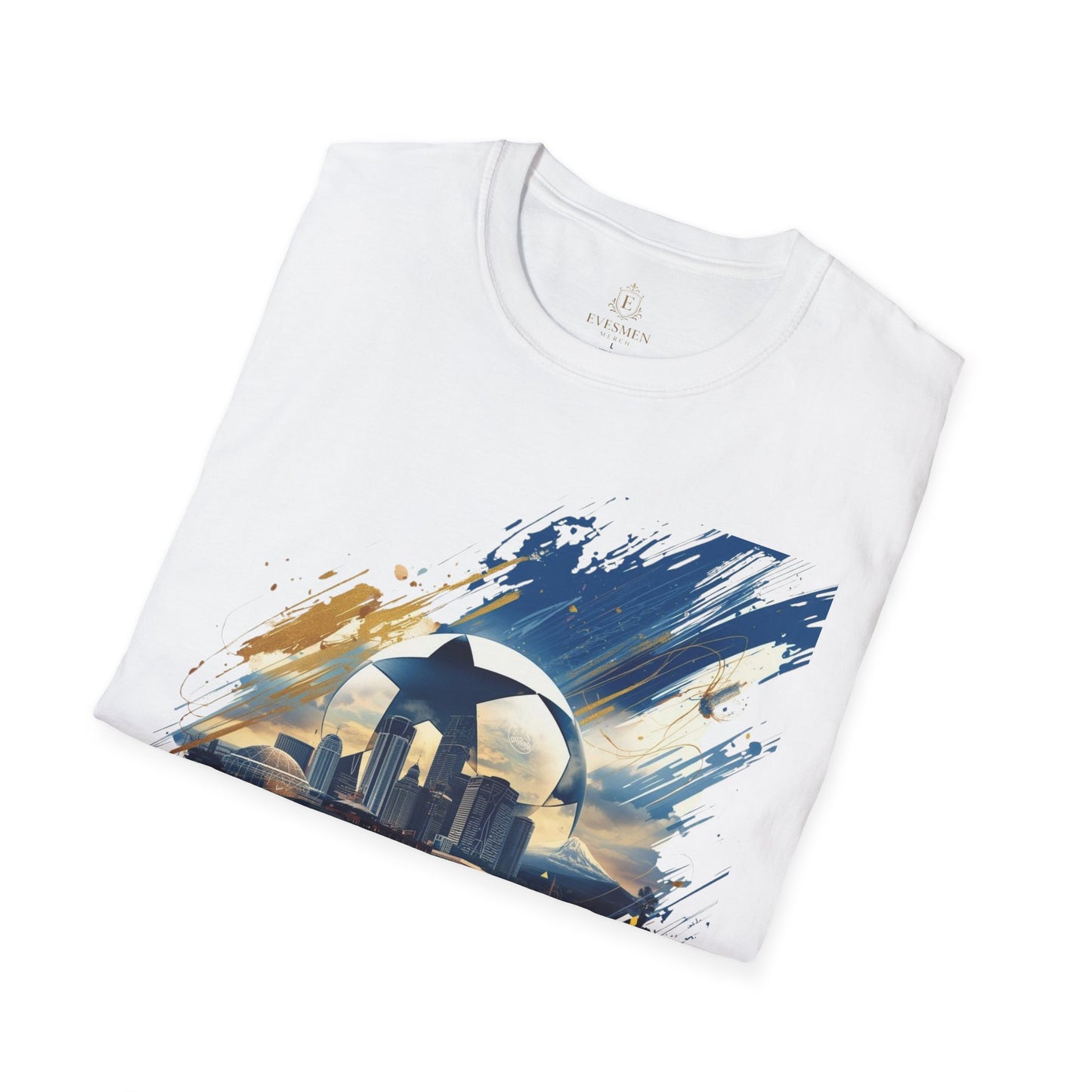 Uruguay Skyline Football T-Shirt — Abstract Football Design Tee