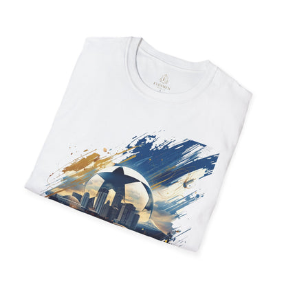 Uruguay Skyline Football T-Shirt — Abstract Football Design Tee