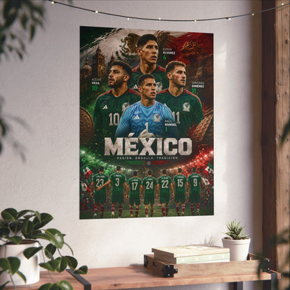 Mexico Soccer "Pasión. Orgullo. Tradición." Commemorative Wall Art Poster