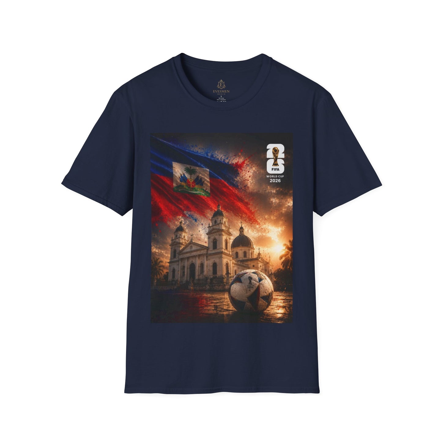 Haiti Pride Soccer T‑Shirt Flag and Heritage Football Fan Tee
