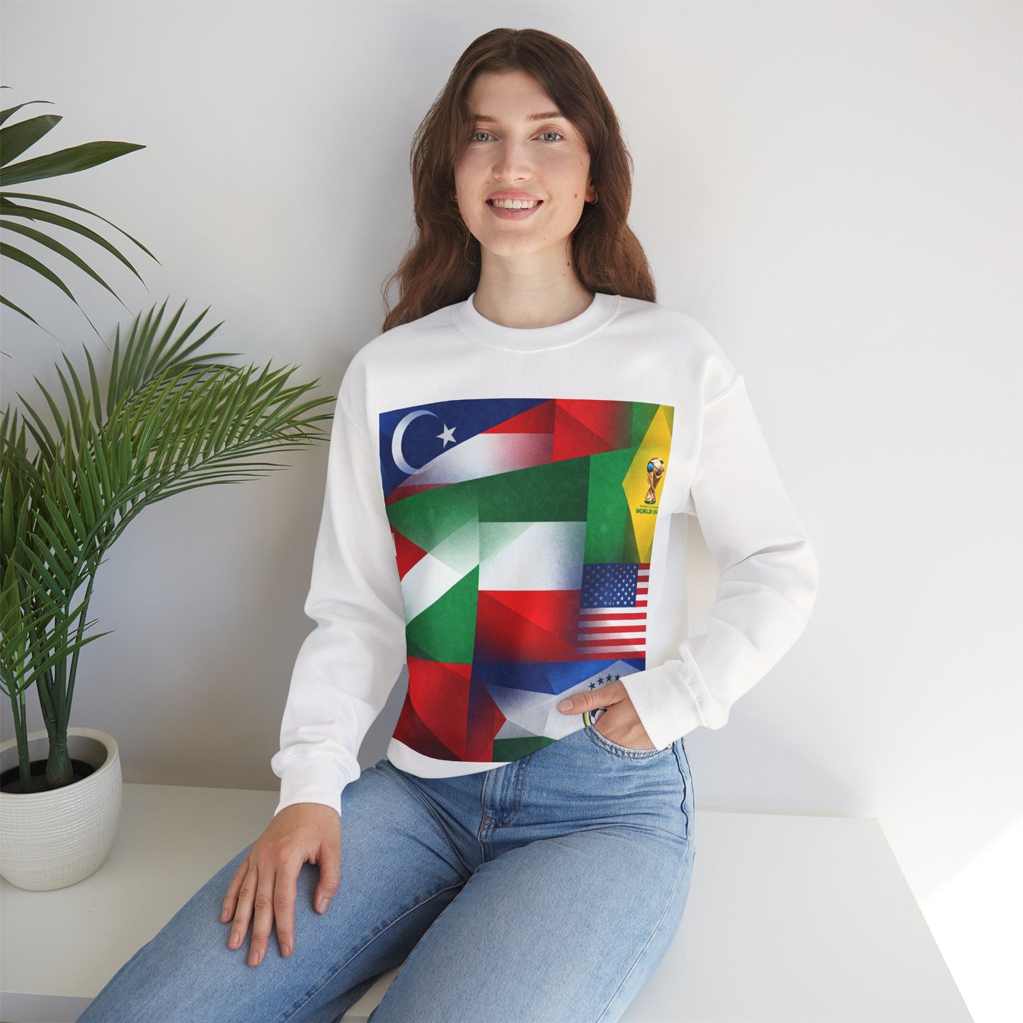 World Flags Soccer Crewneck Sweatshirt — Soccer Fan Pullover
