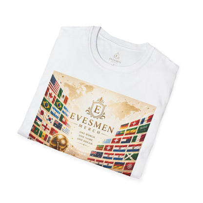 Global Football Flags Graphic Tee 2026 Soccer World Championship Commemorative T-Shirt