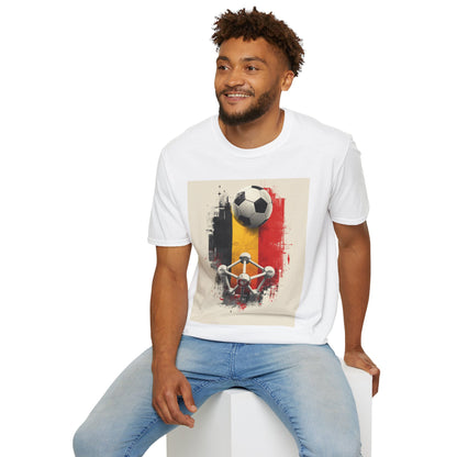 Belgium Soccer T-Shirt Atomium & Football Urban Art Print