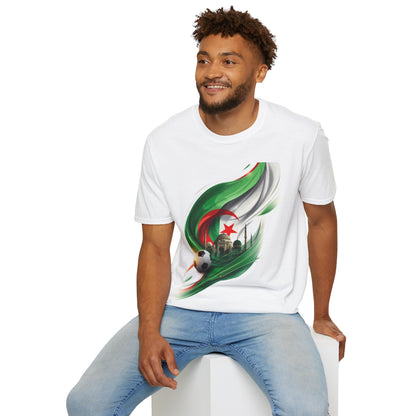 Algeria Football T-Shirt – Soccer Design with Mosque Silhouette Tee
