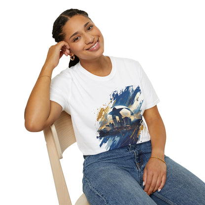 Uruguay Skyline Football T-Shirt — Abstract Football Design Tee