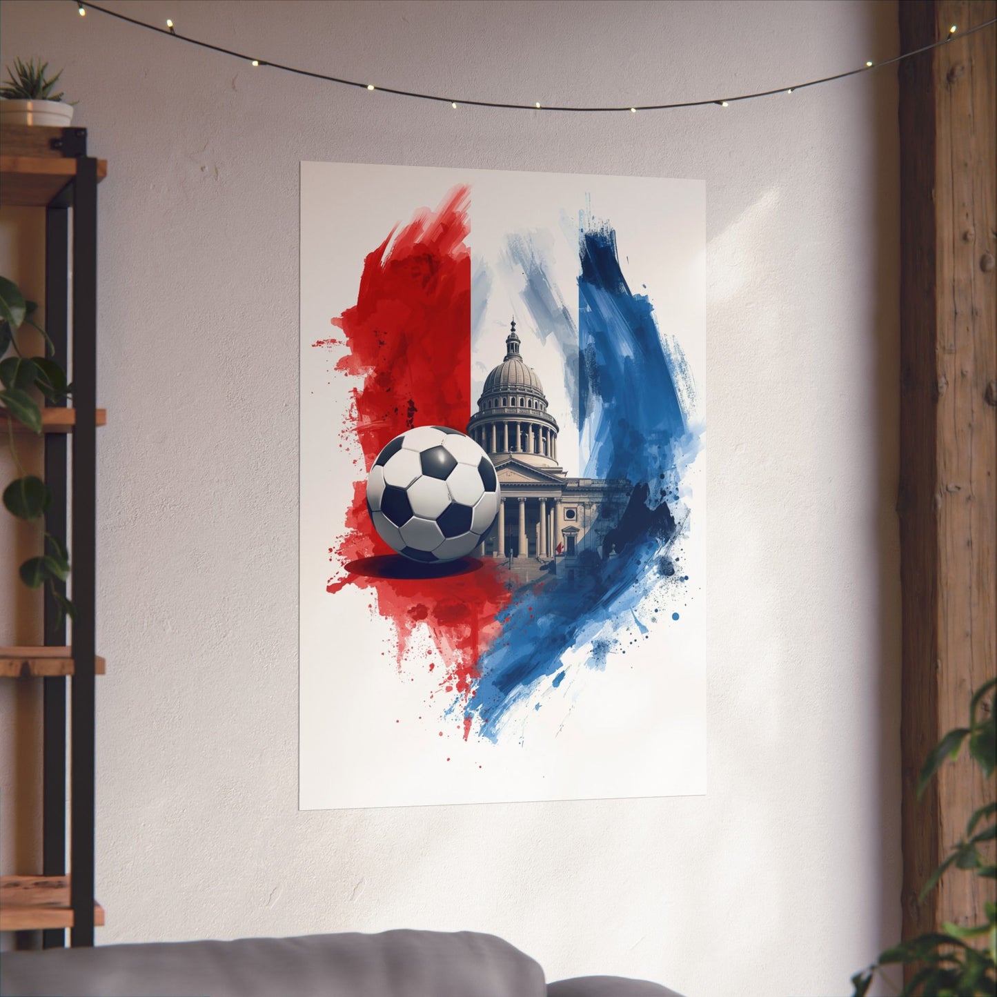 Paraguay Soccer Poster — Capitol-Style Dome Football Art Print