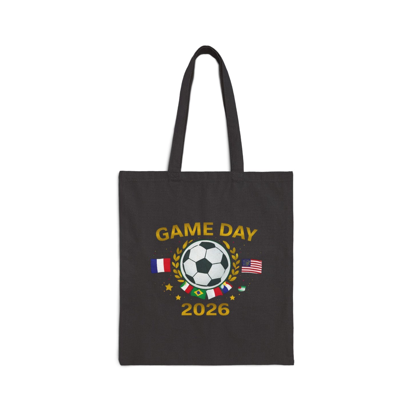 Soccer Game Day Tote Bag 2026 – World Cup Fan Cotton Canvas Tote