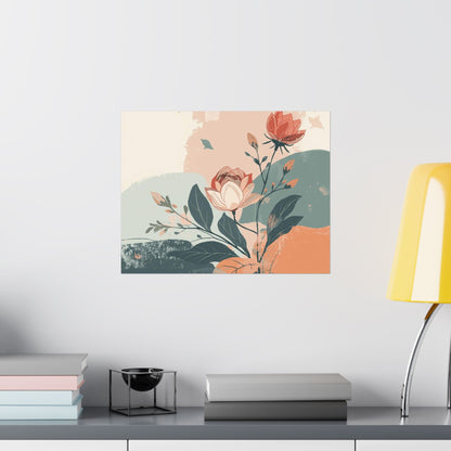 Floral Botanical Poster – Matte Horizontal Wall Print