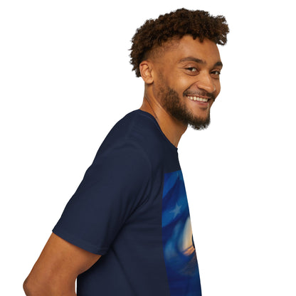Cape Verde Flag Football T-Shirt — Blue Flag Soccer ball Graphic Tee