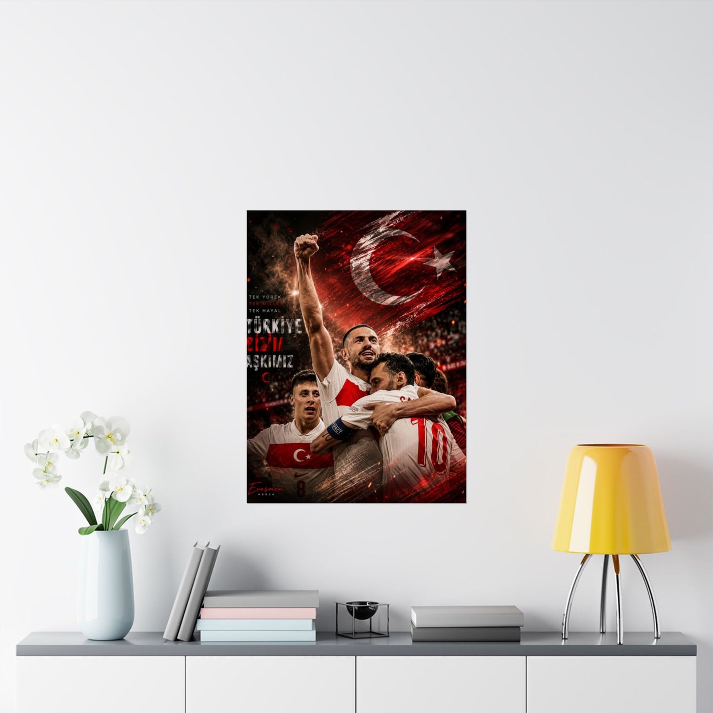 Türkiye Soccer National Team Commemorative Wall Art Poster Print