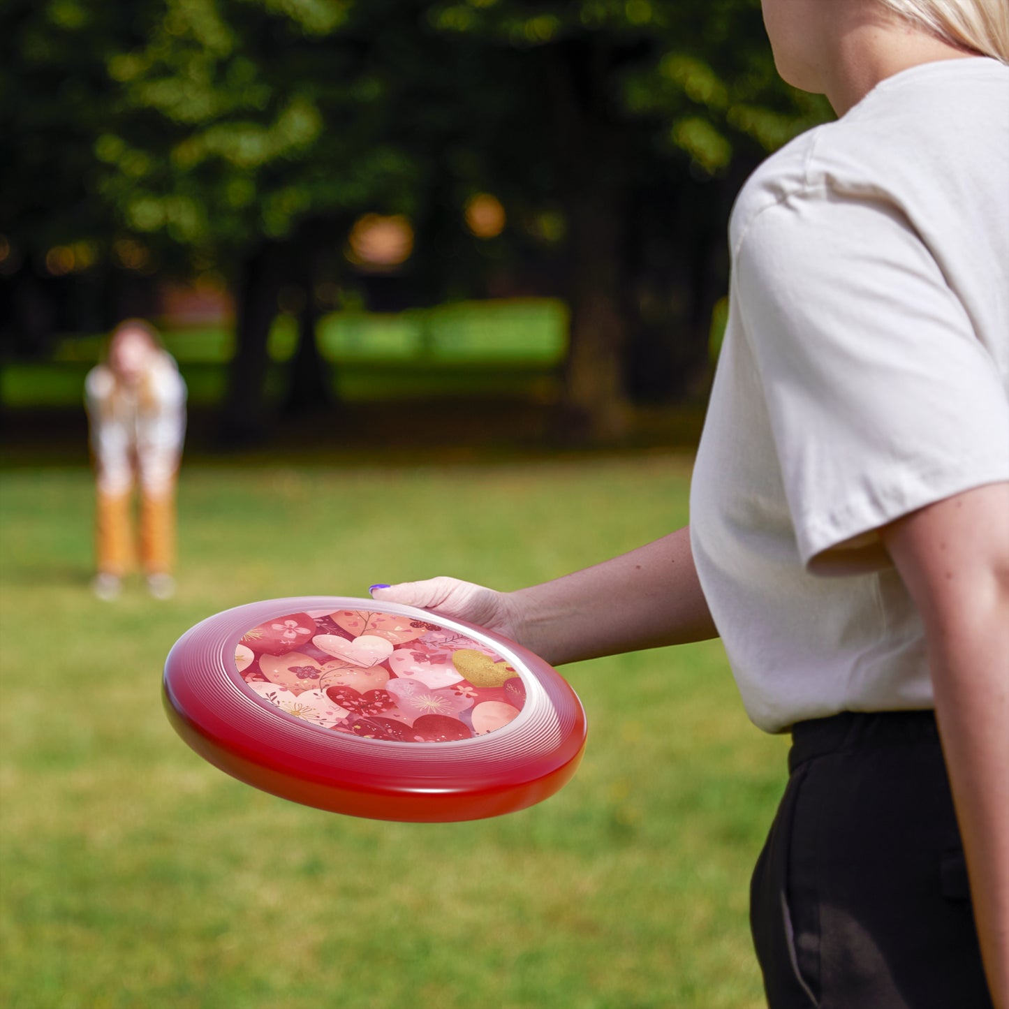Frisbee — Valentine Heart Pattern Flying Disc for Outdoor Fun