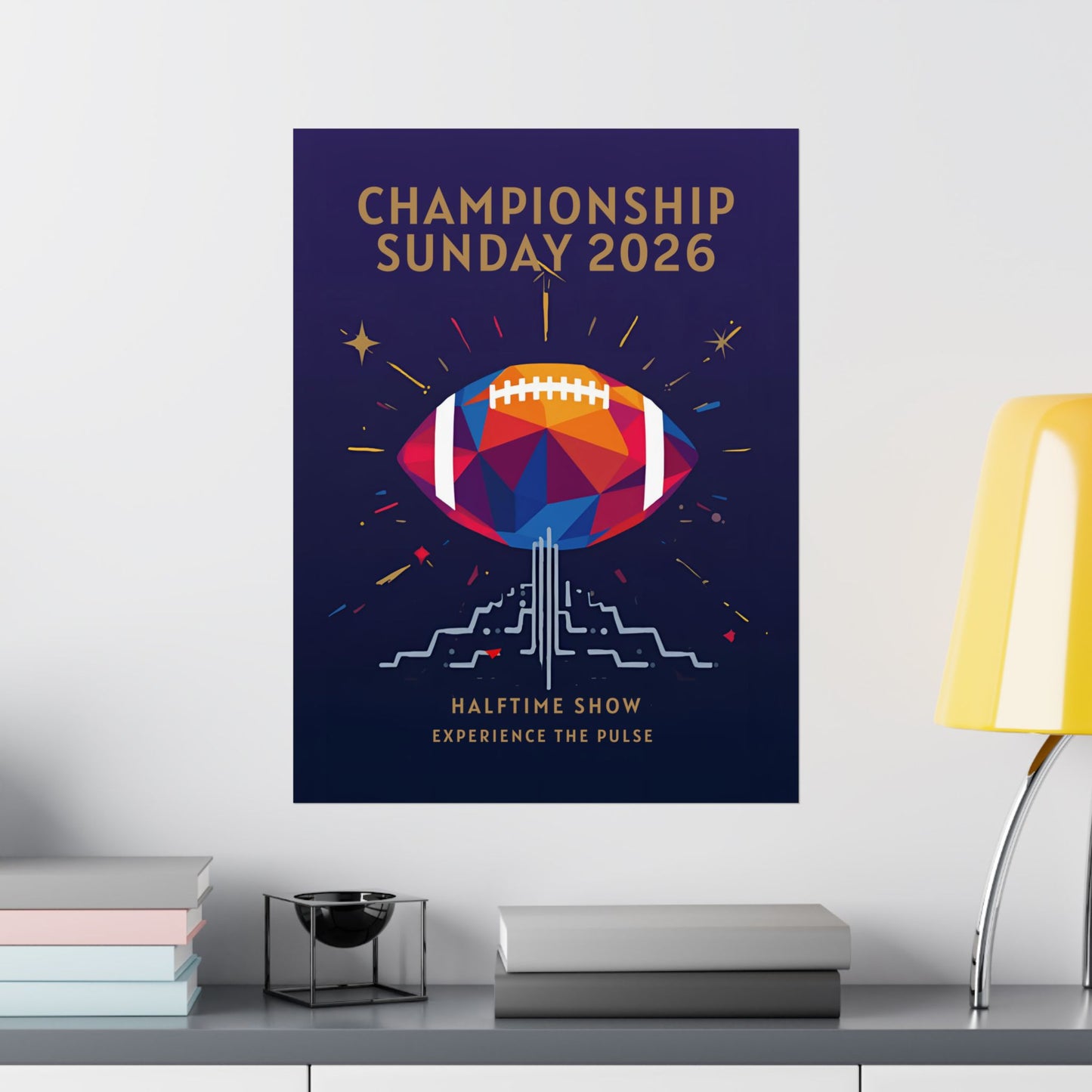 Championship Sunday 2026 Wall Poster Halftime Show Football Art Print